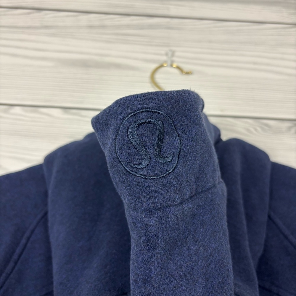 Lululemon Scuba Hoodie Jacket Light Cotton Fleece Navy Blue Size 6 - Picture 6 of 7